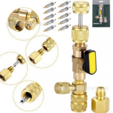 Fábrica auto-PIN núcleo de la válvula herramienta de desmontaje de seguridad herramienta de refrigeración sin núcleo de válvula reemplazable de refrigerante