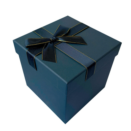 Gift box wholesale empty box sky cover black bow gift box large size gift box for gifting packaging box