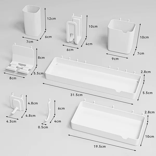 16mm Hole Spacing Round Hole Perforated Board Accessories Perforated Board Storage Rack Accessories Shelf Hook Partition Accessories