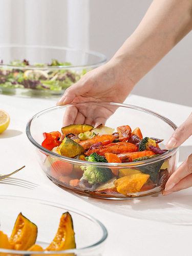 Glass fish plate household steamed fish microwave oven special plate high temperature resistant oval baking pan large capacity