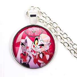 Hazbin Hotel地狱客栈时光宝石圆形项链饰品恶魔Alastor阿拉斯托