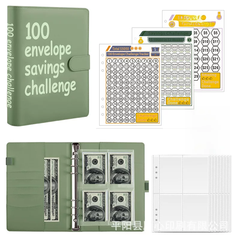 100NVELOPECHALLLENE PLU 100 days Save money to save money. Challenge cash envelope savings