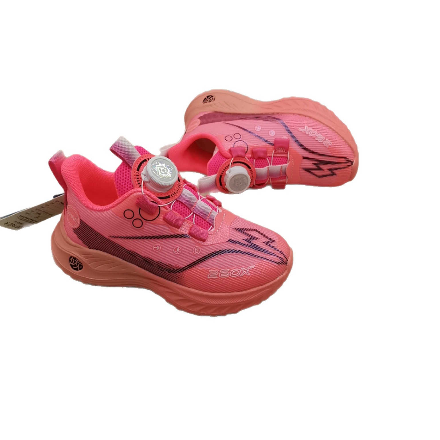2026 nuevo otoño para niños doble red giratoria botón zapatillas deportivas zapatillas de correr para niños