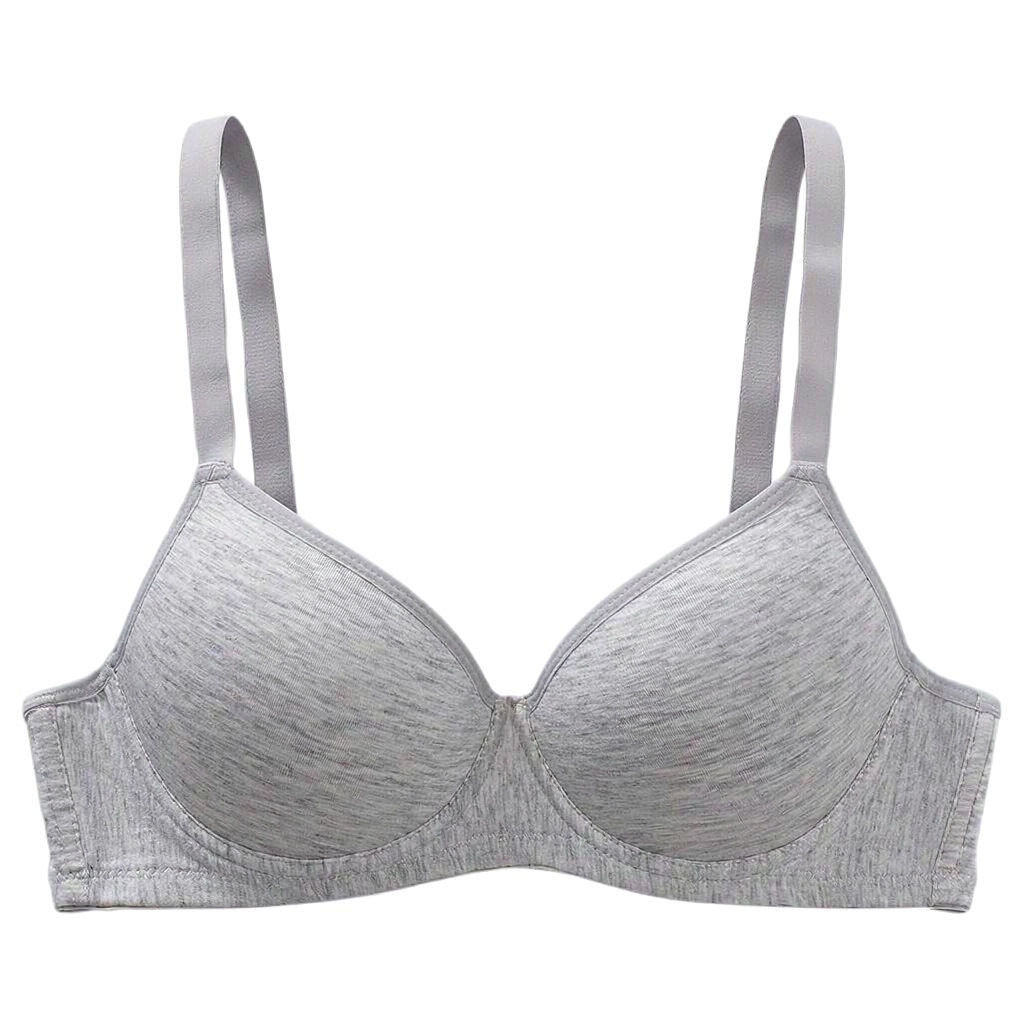Bra caliente transfronterizo simple ropa interior de anillo de acero brillante se reúnen cómodos sujetadores delgados para mujeres cómodos ajustes transpirables