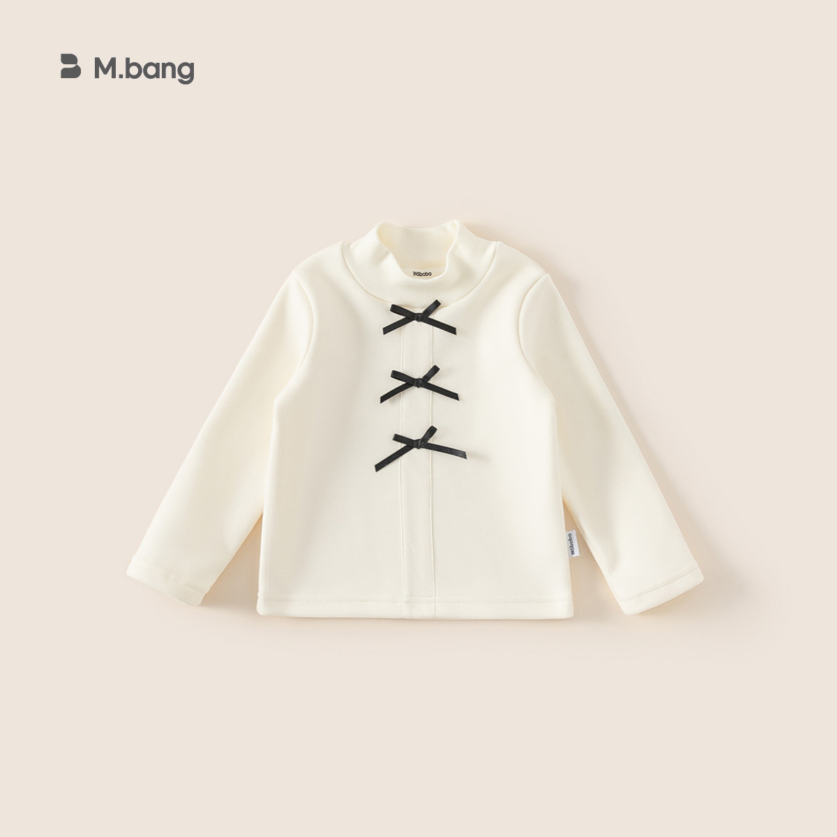 Yubao ropa infantil para niñas camiseta de base de arco dulce de invierno para bebés con camiseta de cuello medio alto