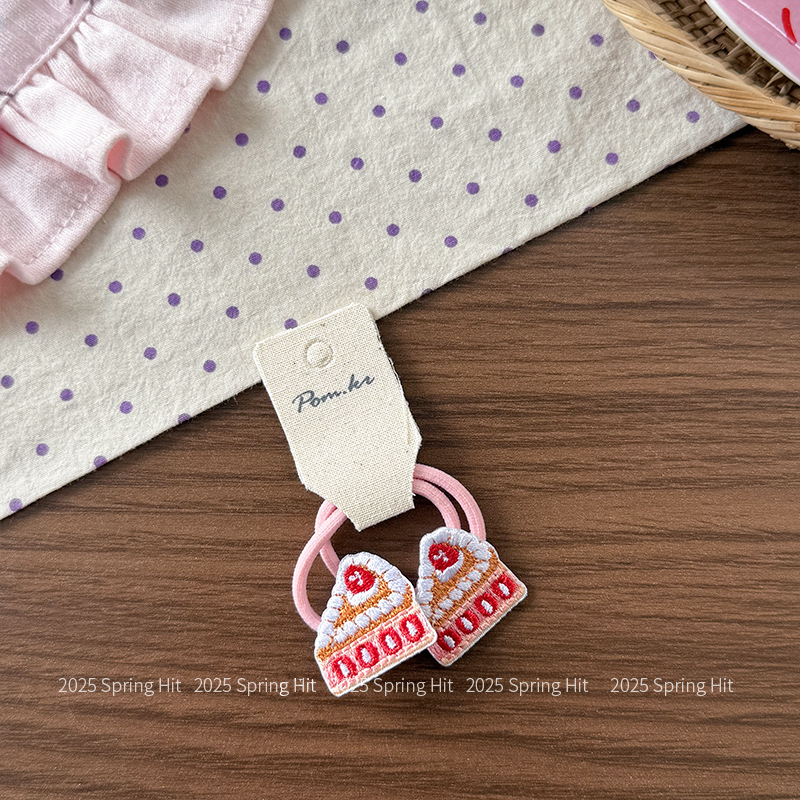 【7】Pink cake hair ring