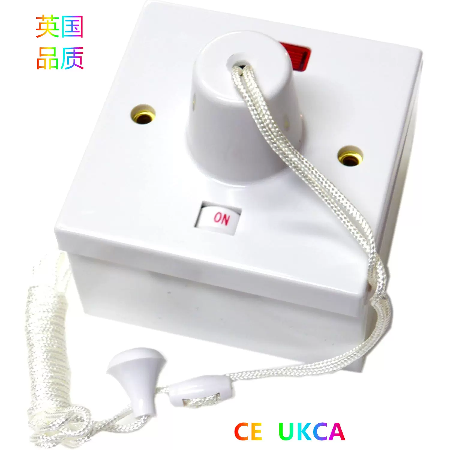 英标英式英规英国拉线天花板开关 50A PULL SHOWER SWITCH + NEON