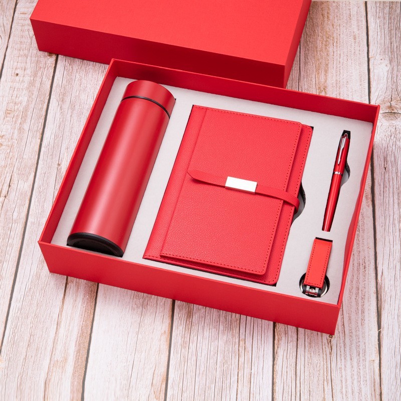 ビジネス a5pu ノートブックロック魔法瓶カップギフトボックスセットカスタムロゴ名刺ホルダー傘企業記念品|undefined