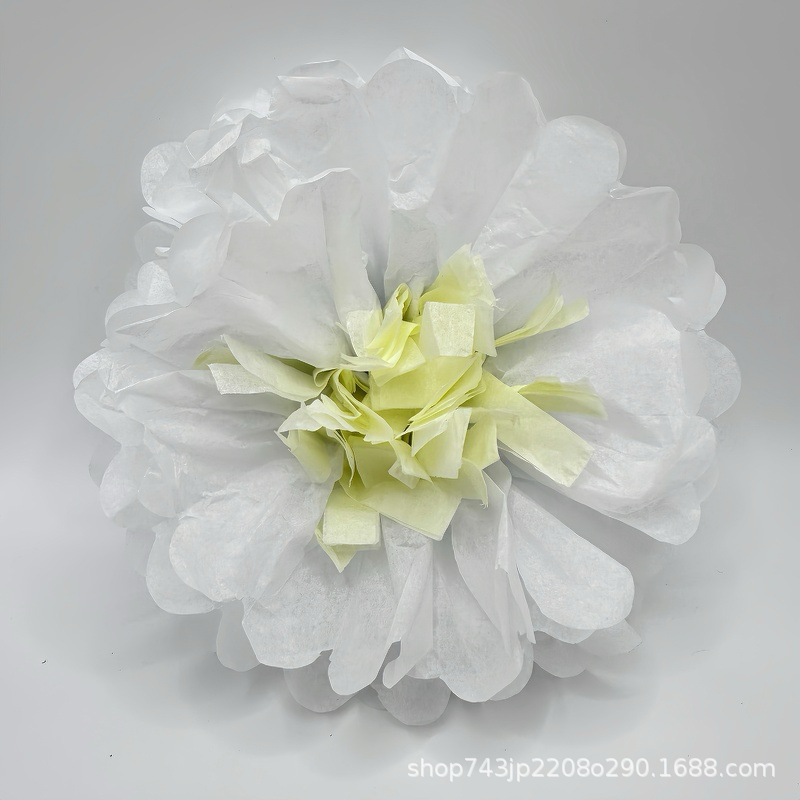 新品厂家直销婚礼派对橱窗装饰用品花蕊纸花双色纸花球花蕊纸花球|undefined