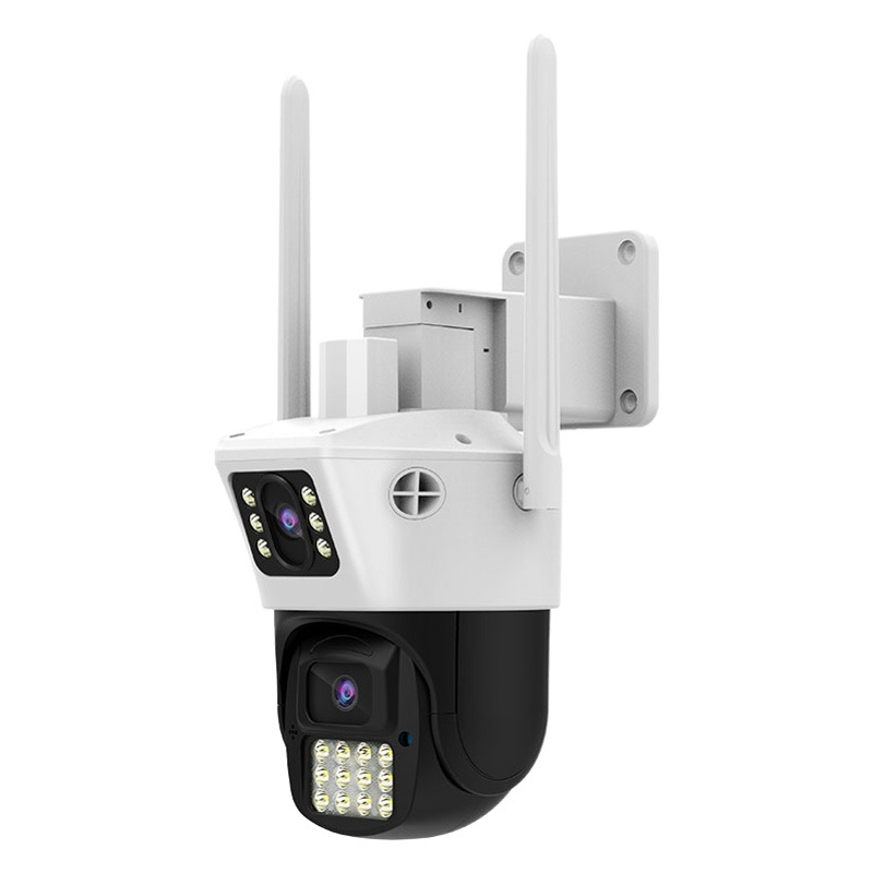 Lente dual de doble pantalla cámara inalámbrica teléfono móvil remoto 360 grados no ángulo muerto fotografía al aire libre monitor casa