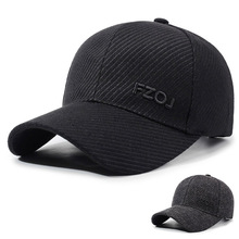 秋冬中老年保暖帽子简约时尚户外防寒护耳棒球帽遮阳防晒鸭舌帽男