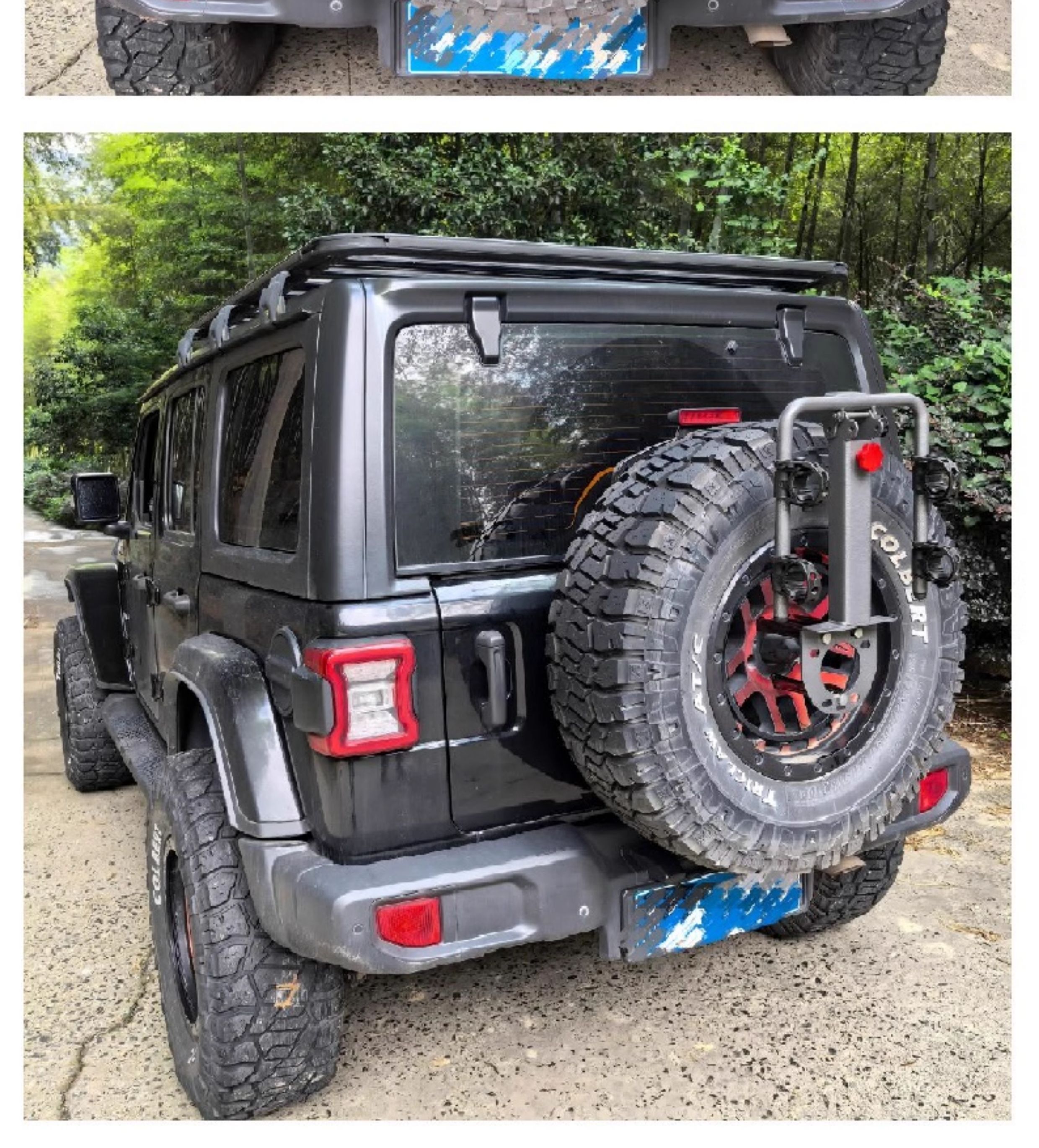 Wrangler Jietu Tank Raptor Liema Bj40 Car Bicycle Rack Foldableing Spare Tire Bicycle Rack