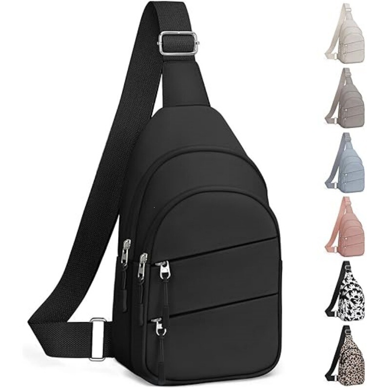 Amazon's New Women's Crossbody Bag, Small Hiking Backpack, Anti-Theft Chest Bag, Lightweight, Suitable for Outdoor Daily Travel