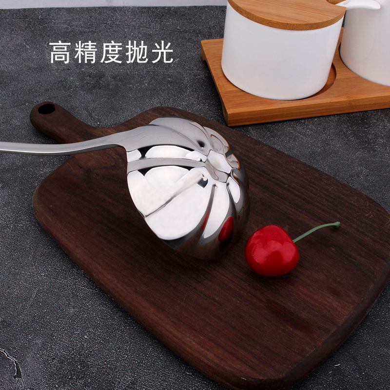 COOKONE 18 / 10 acero inoxidable en forma de pétalos de sopa de bebida de mango largo de martillo de fuego de sopa de arroz de sopa de arroz de sopa de sopa de arroz