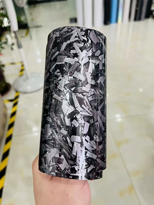 Body Top Sticker, Auto Color Change Film - pet-glossy-flower-carbon-gray-152-18m