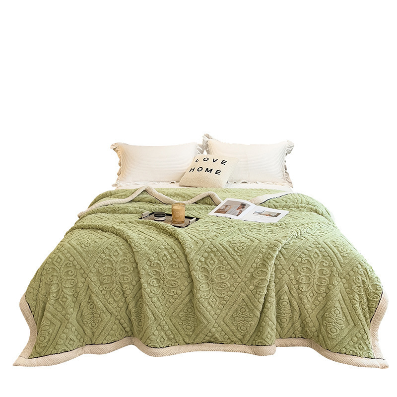 Tintas de lana talladas de lana de leche, mantas de sofá gruesas, mantas de lana de coral, franela, mantas de oficina, mantas de siesta para la cama