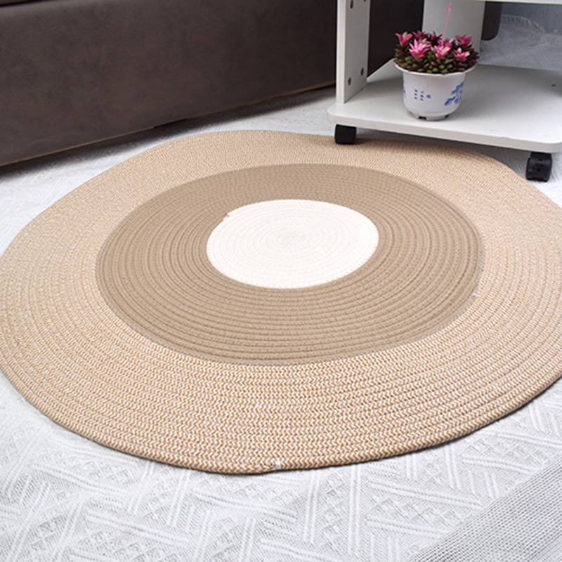 Estera de mesa hogar nórdico tejido hilo de algodón gradiente occidental placemat simple montaña decoración de escritorio tazón estera de aislamiento