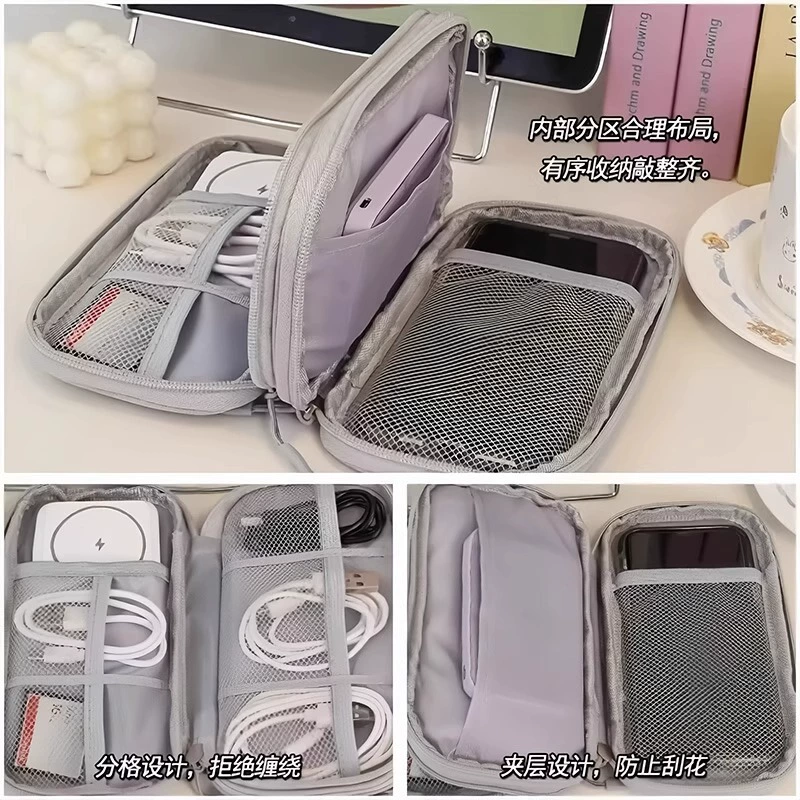 Capacious handheld waterproof organizer bag, universal charger, storage bag