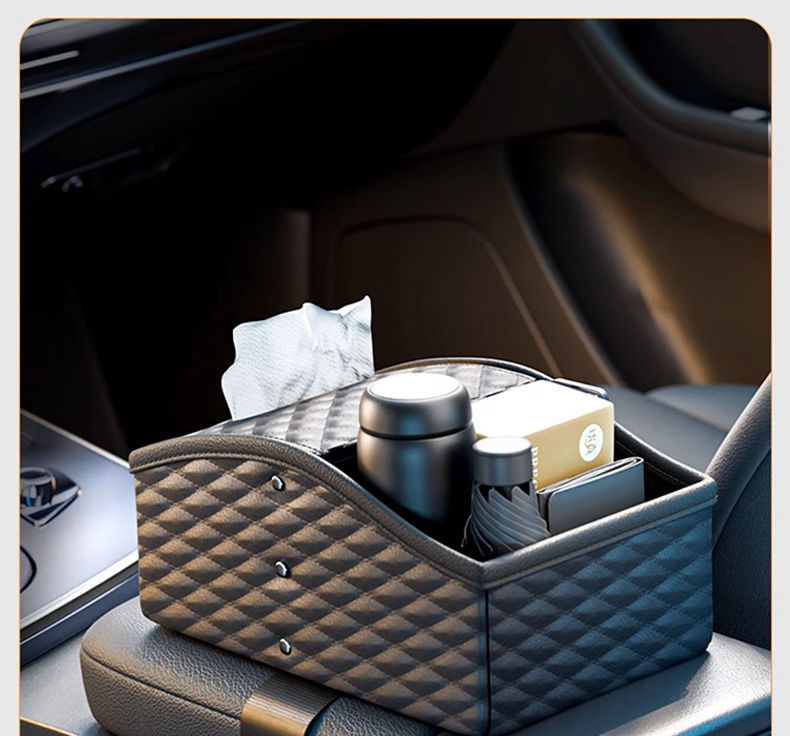 Car armrest box storage box storage box tissue box car middle rack high-grade multi-function water cup holder