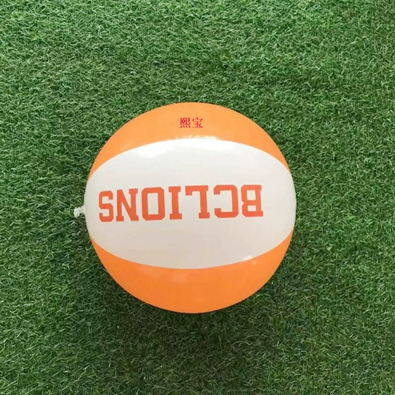 Производители на заказ ПВХ надувной водный парк игрушечный мяч рекламный промо-мяч надувной 2-цветная строчка пляжный мяч