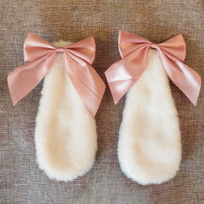 for motorcycle, electric vehicle, and | Motosiklet dəbilqələri - white-ear-lotus-pink-bow-velcro