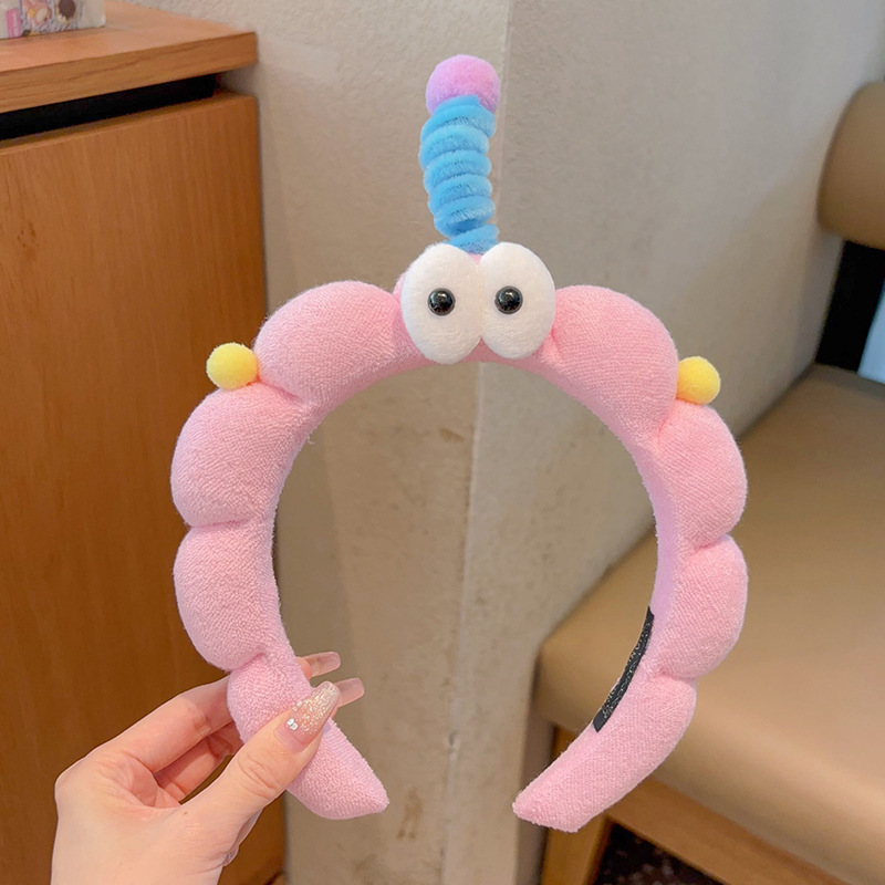 Otoño y invierno peluche bandeja de cabello lavado de la cara aplicación máscara especial de prensado bandeja de cabello paquete de cabello pato amarillo dibujos animados toque de cabello agujero de cabello