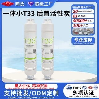 小T33后置活性炭净水器滤芯家用纯水机超滤椰壳碳2分快接滤芯定制