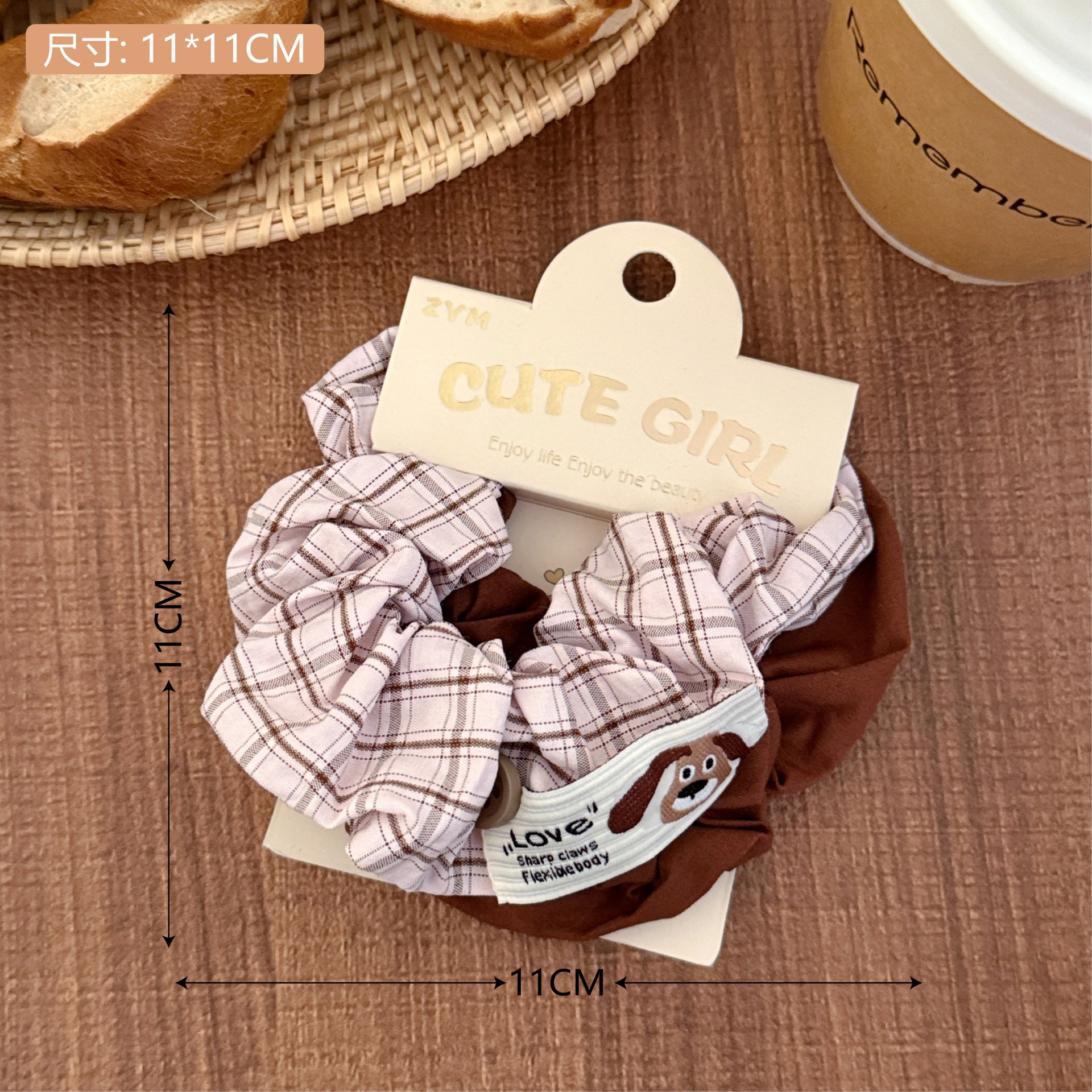 Lazo a cuadros de alto valor francés, lazo para el cabello de intestino grueso, cuerda para el cabello atada con sentido femenino, accesorios para el cabello de cola de caballo lindos de alta elasticidad