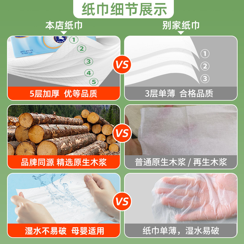 粤美洁细韧抽纸3层100抽3包餐巾纸卫生纸抽取式纸巾家用学生实惠|undefined