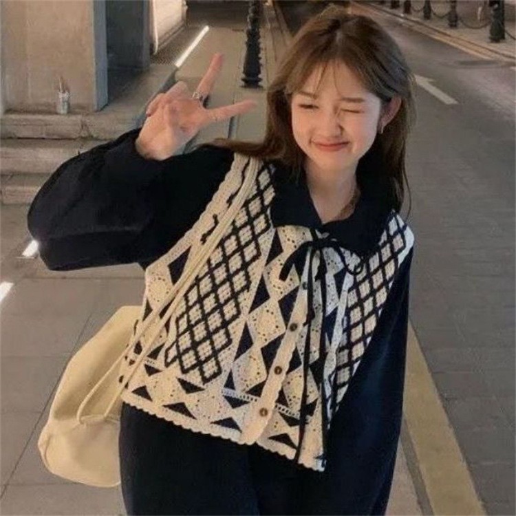 블랙 조끼 S117
