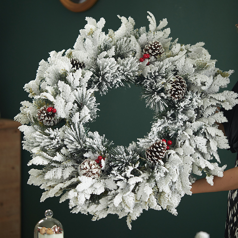 40 / 50 / 60cm guirlanda de Navidad decoración de Navidad colgante ventana colgante de pared de alta calidad pe guirlanda mixta