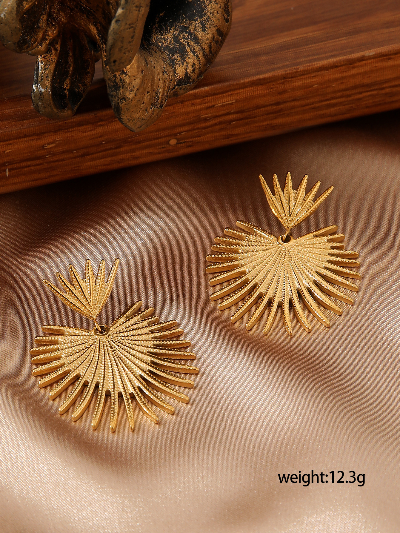 Flower Pattern 1 Pair IG Style Simple Style Flower Plating Titanium Steel Drop Earrings Ear Studs