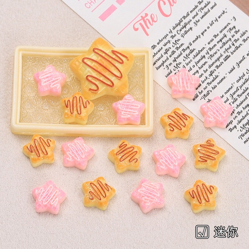 Mini Creative Jam Star Biscuits Handmade DIY Homemade Jewelry Accessories Cream Glue Resin Accessories Material Package