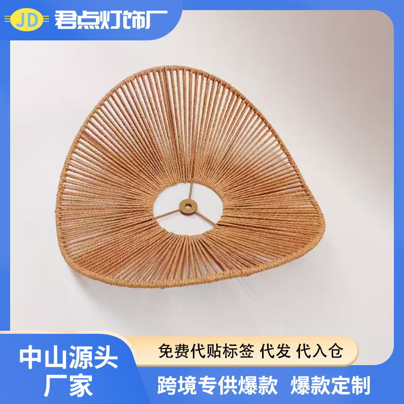 Cuerdas de papel trenzadas lámpara retrógrada japonesa residencial pasillo pasillo bar decoración accesorios de lámpara trenzada