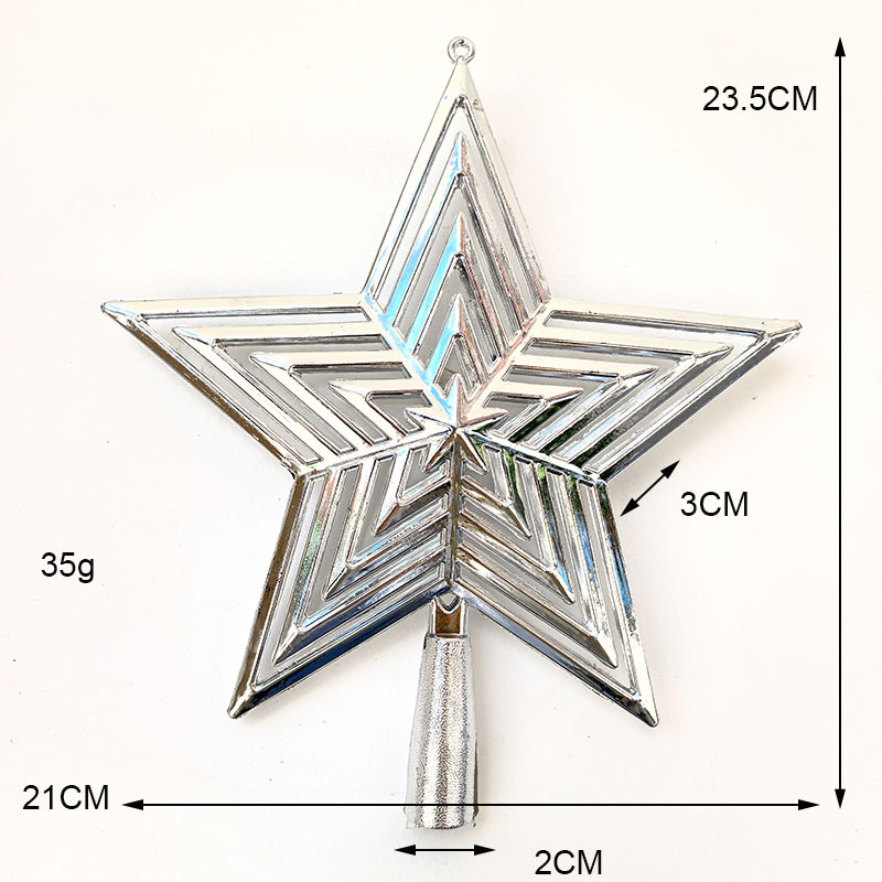 Decoraciones de Navidad Campana arco Santa Claus Árbol de Pino Estrella Superior del árbol de Navidad adornos