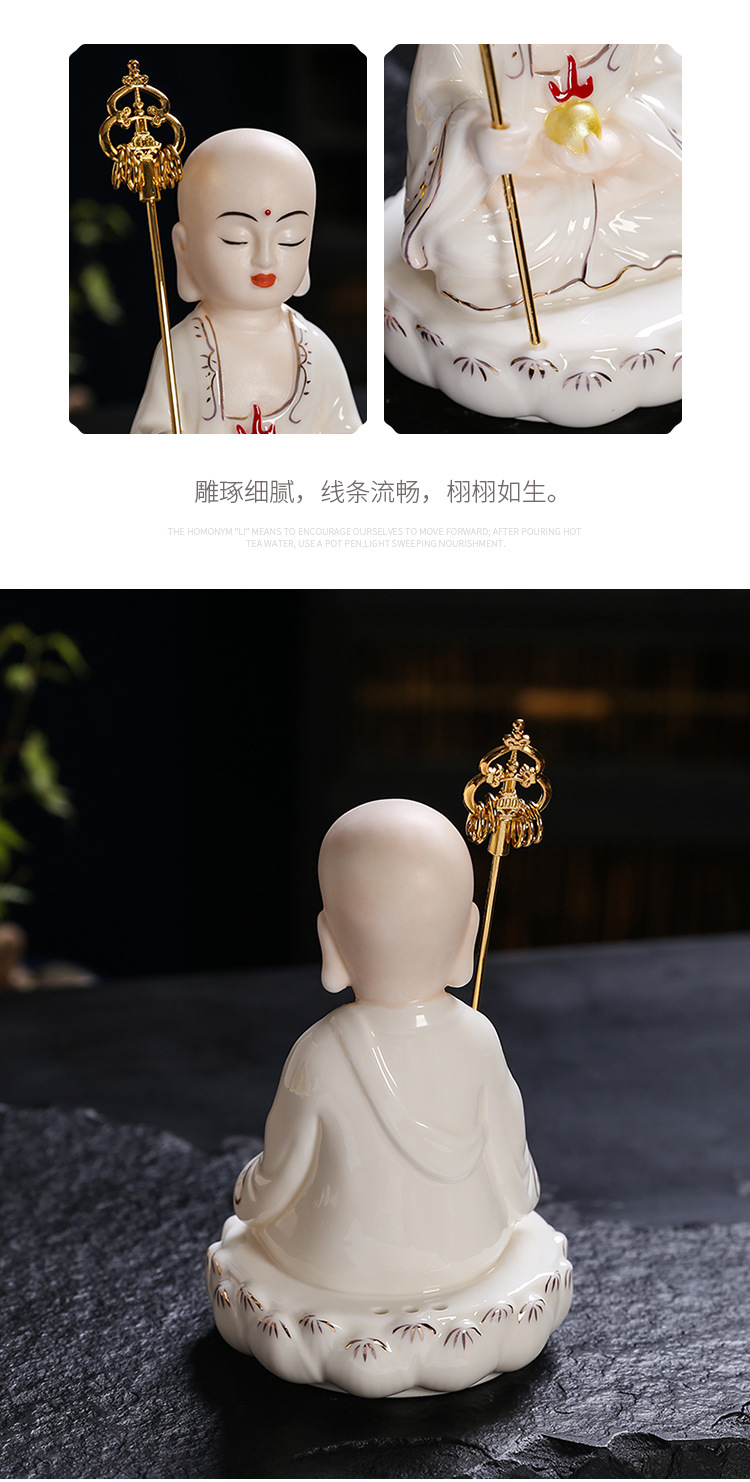 Maitreya Buddha Sitting in Meditation, Maitreya Buddha Ceramic Statue, Large Belly Buddha for Peace and Safety, Wholesale Manufacturer, Car Decoration