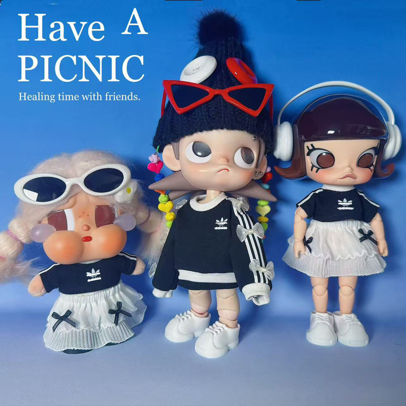 Excluding the Doll】Gazi Sister Doll Clothes 1/8 Scale Movable Doll Outfit Gazi Sister Jasmine Clothes with Skirt and Short Sleeves