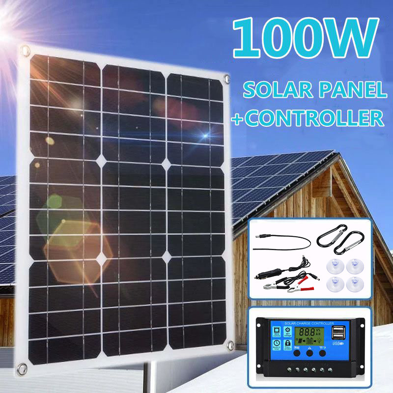 Cross-Border 30W Solar Panel Kit 18V5Vusb Power Supply Portable Outdoor Bicycle Camping Style