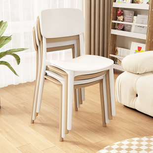 Casual Plastic Chair Restaurant Comfortable Sedentary Back Chair Modern Simple Food Stall Milk Tea Fast Food Restaurant Dining Chair