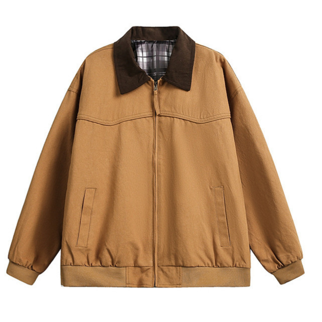 All-Match Jacket Men's Street Goku Goods Retro Trendy Brand cleanfit Tooling Detroit Loose Lapel Jacket