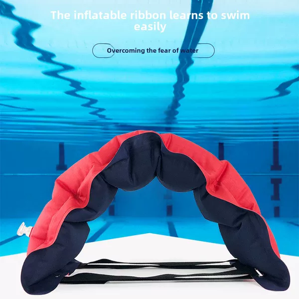 Swimming teaching supplies inflatable waist float children's training swimming props adult float plus children's buckle back float