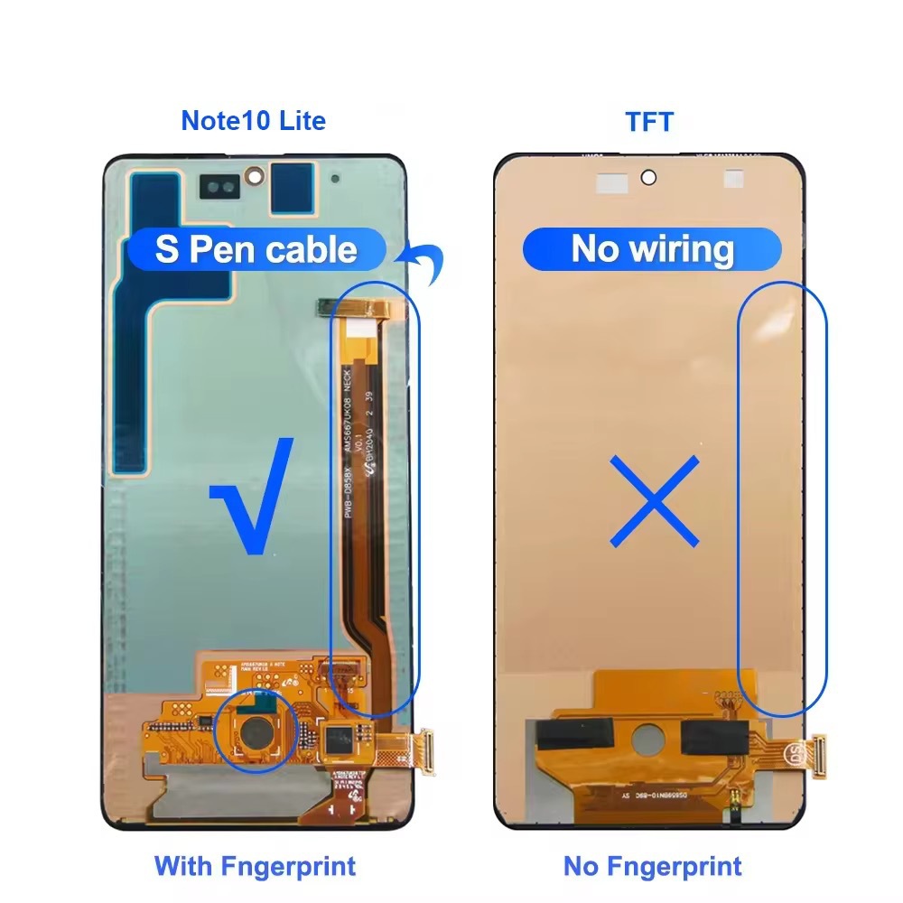 Aplicable a Samsung Note10 Lite teléfono LCD Panel Assembly samnote10 Lite