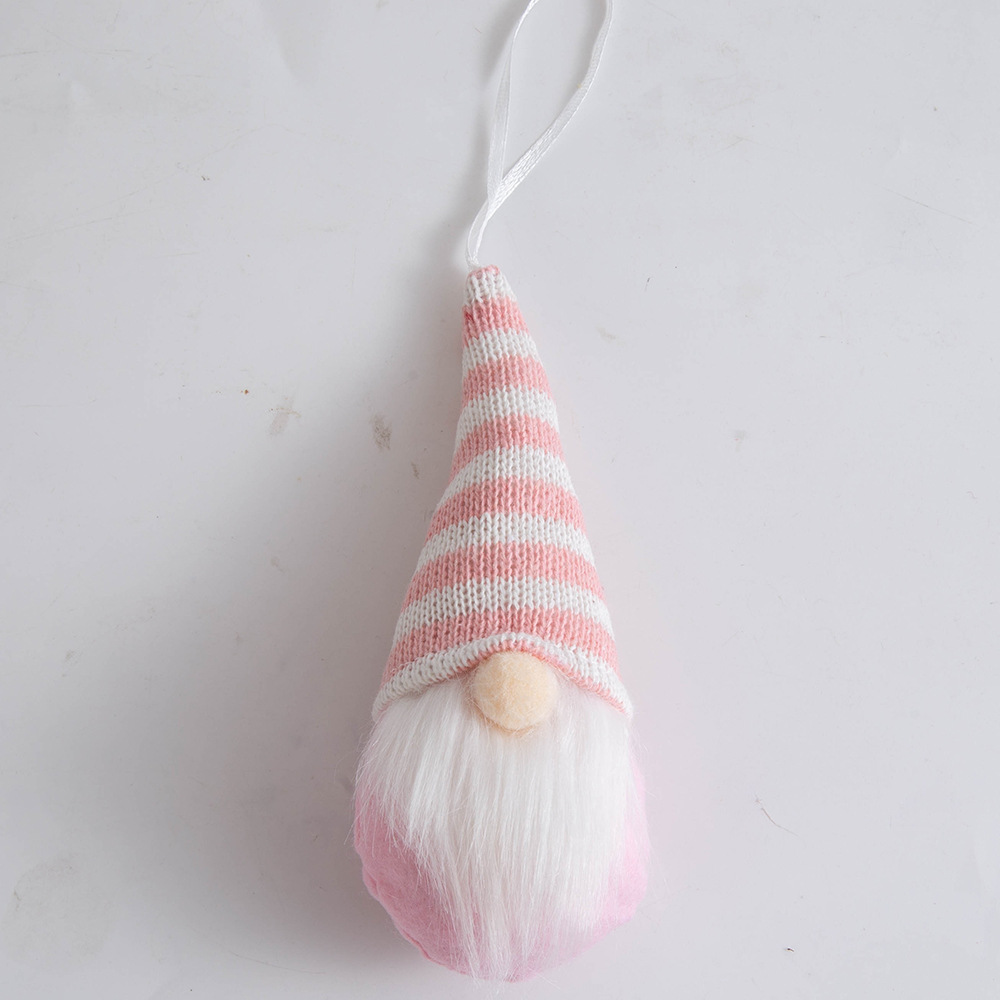Nuevos colgantes de decoración de Navidad transfronterizos colgantes de árbol de Navidad muñeca sin cara enano viejo pequeño colgente