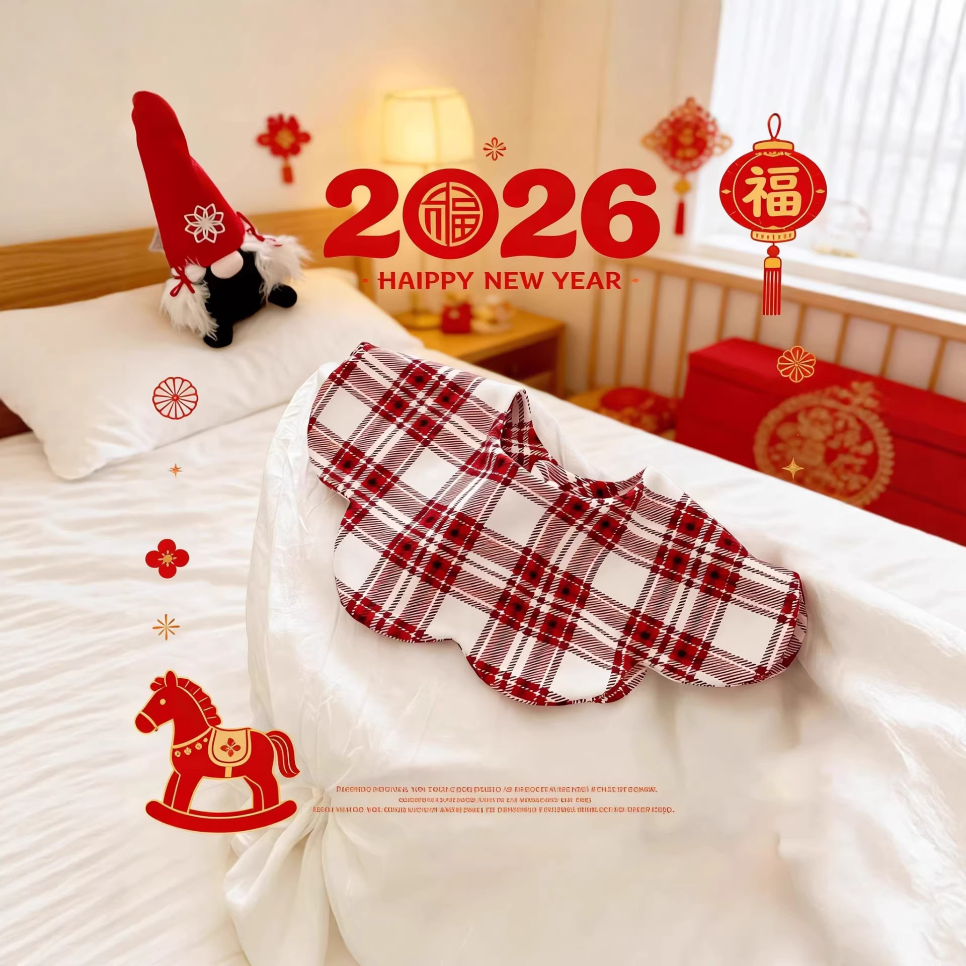 saliva towel baby category a pure cotton men's treasure for autumn and winter ins wind speed dry increase widening new year solid color korean bib