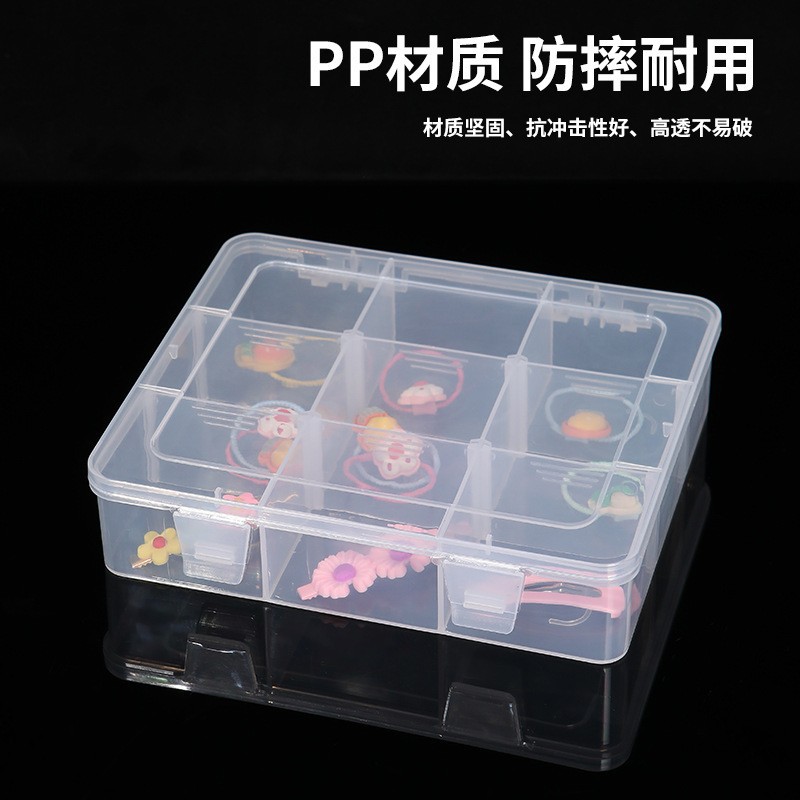 Detachable 9-Compartment Plastic Box for Hardware Tools and Parts Storage, Electromechanical Sample Display Packaging Box, Desktop Storage Box