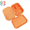 700ml square silicone fresh -keeping box office worker portable anti -string flavor lunch box solid color can be printed with logo