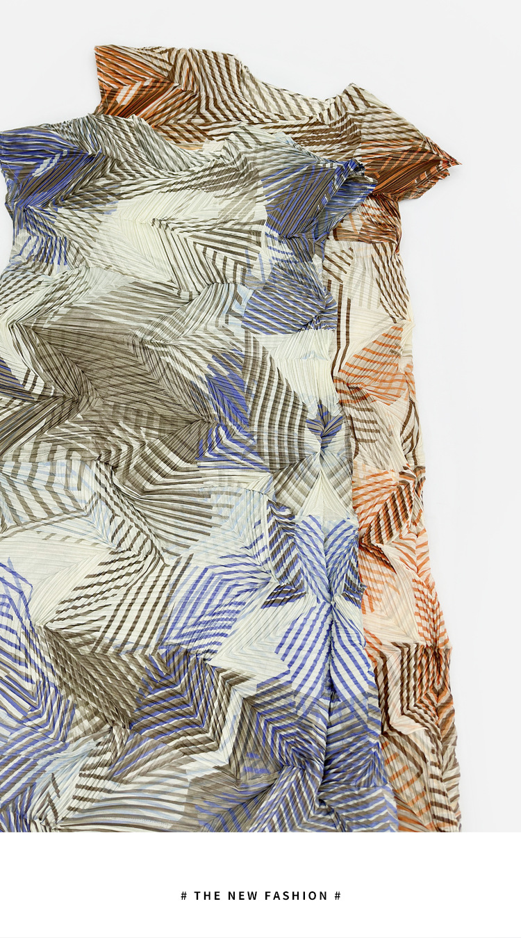 Französisches Retro Midikleid Mit Print Für Damen Im Sommer_voghion.com