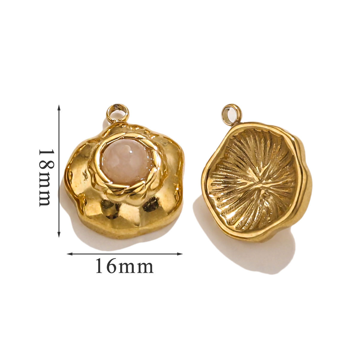 Europa y los Estados Unidos retro colgante geométrica de acero de aluminio joyería collar pendientes nicho accesorios de joyería DIY acero inoxidable piedra natural