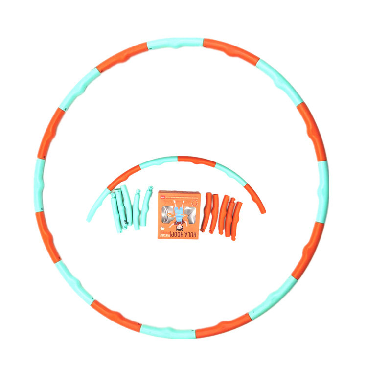 吹塑塑料78CM双色拼接可拆卸呼啦圈 成人儿童体育健身运动呼啦圈