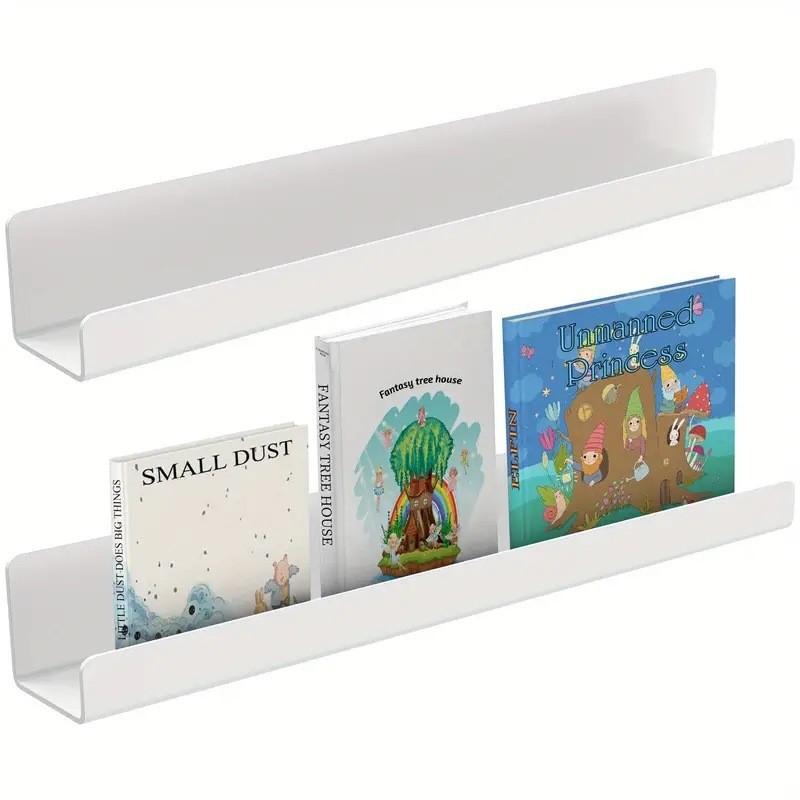 Magnetic Bookshelf, Acrylic Storage Rack, Teaching Aids, Refrigerator Magnetic Storage Rack, Magnetic Floating Bookshelf